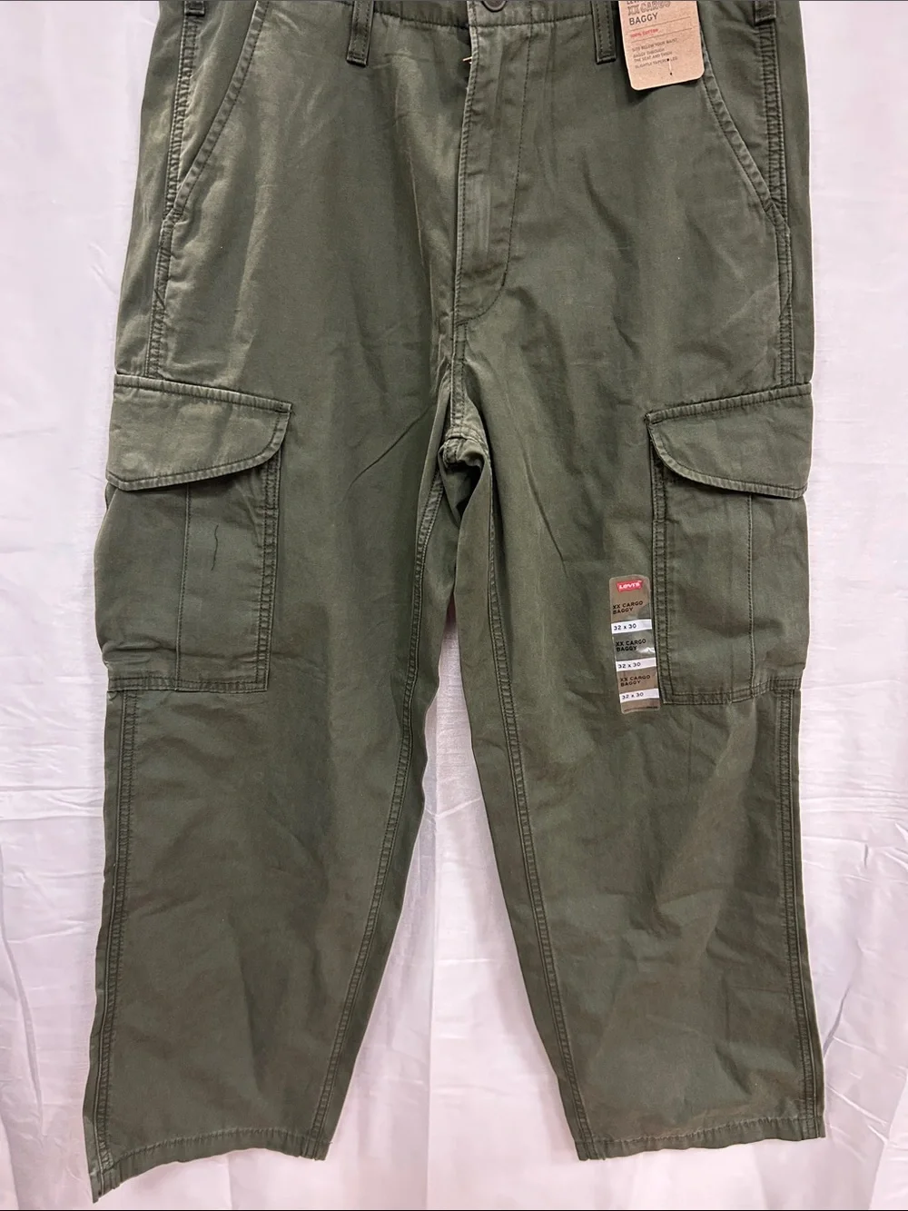Levi's Olive Green Men's XX Cargo Pants 100% Cotton